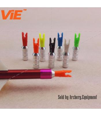 ViE Mutilcolor Aluminum Pins + Plastic Nocks Arrow Nocks Plastic Nocks L size for 6.2mm Shaft