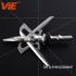 ViE 100 Grain Stainless Steel Hunting Broadhead Arrowheads -6 pack