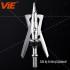 ViE 100 Grain Stainless Steel Hunting Broadhead Arrowheads -6 pack