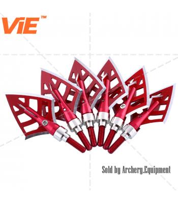 ViE 100 Grain Stainless Steel Hunting Broadhead Fixed Blade Arrowheads -12 pack
