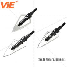 ViE 120 Grain Stainless Steel Hunting Broadhead Fixed Blade Arrowheads -3 pack ViE 120 Grain Stainless Steel Hunting Broadhead Fixed Blade Arrowheads -3 pack