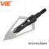 ViE 120 Grain Stainless Steel Hunting Broadhead Fixed Blade Arrowheads -3 pack ViE 120 Grain Stainless Steel Hunting Broadhead Fixed Blade Arrowheads -3 pack