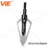 ViE 120 Grain Stainless Steel Hunting Broadhead Fixed Blade Arrowheads -3 pack ViE 120 Grain Stainless Steel Hunting Broadhead Fixed Blade Arrowheads -3 pack