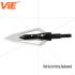 ViE 120 Grain Stainless Steel Hunting Broadhead Fixed Blade Arrowheads -3 pack ViE 120 Grain Stainless Steel Hunting Broadhead Fixed Blade Arrowheads -3 pack