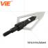 ViE 120 Grain Stainless Steel Hunting Broadhead Fixed Blade Arrowheads -3 pack ViE 120 Grain Stainless Steel Hunting Broadhead Fixed Blade Arrowheads -3 pack