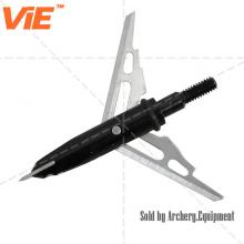 ViE 120 Grain Stainless Steel Hunting Broadhead 2 Blade Arrowheads -12 pack