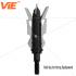 ViE 120 Grain Stainless Steel Hunting Broadhead 2 Blade Arrowheads -12 pack