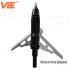ViE 120 Grain Stainless Steel Hunting Broadhead 2 Blade Arrowheads -12 pack