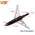 ViE 120 Grain Stainless Steel Hunting Broadhead 2 Blade Arrowheads -12 pack
