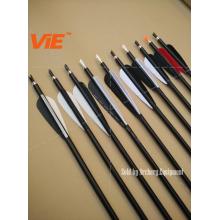 ViE 32 inch Spine 450 Aluminum Shaft Arrows with 4 inch Turkey Feathers Material Vane -12 pack ViE 32 inch Spine 450 Aluminum Shaft Arrows with 4 inch Turkey Feathers Material Vane -12 pack