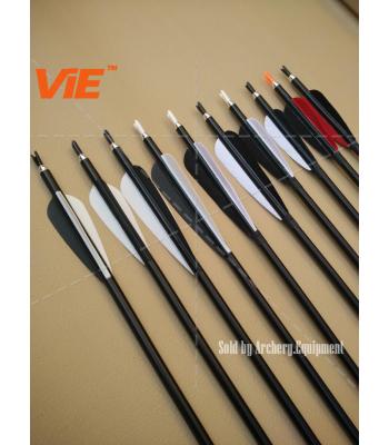 ViE 32 inch Spine 450 Aluminum Shaft Arrows with 4 inch Turkey Feathers Material Vane -12 pack