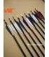 ViE 32 inch Spine 450 Aluminum Shaft Arrows with 4 inch Turkey Feathers Material Vane -12 pack