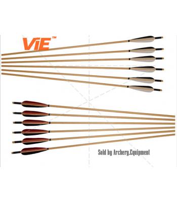 ViE 84-89 см Древко из бабмука Стрелыс четверным оперением Индюшиные перья Материал Перо-12 шт