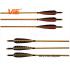 ViE 33-35 inch Bamboo Shaft Arrows with 4 inch Turkey Feathers Material Vane -12 pack