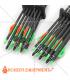 30 inch Target Hunting Arrows Carbon Arrow Green-Orange Blazer Feather with Replaceable Arrowhead Spine 300 for Recurve and Coumpond Bows