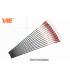 ViE 31 inch Spine 500 Pure Carbon Shaft Arrows with Red and Black Turkey Feather -12 pack