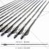 30 inch Target Hunting Arrows Fiberglass Arrow Black Feather with Replaceable Arrowhead Spine 500 for Recurve/Coumpond Bows