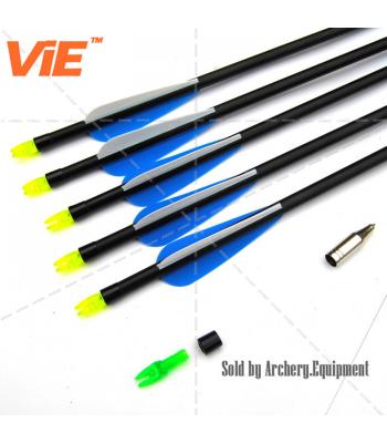 ViE 81 см Жесткость 450 Древко из стекловолокна Стрелы с тройным оперением Пластик Материал Перо-12 шт