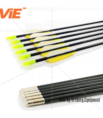 ViE 79 см Жесткость 700 Древко из стекловолокна Стрелы с тройным оперением Пластик Материал Перо С прицелом-12 шт