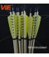 ViE 31 inch Wood Shaft Arrows with 4 inch Turkey Feathers Material Vane -12 pack