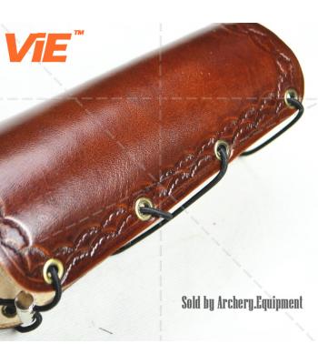 ViE 7 inch Brown Traditional Cow Leather Arm Protector Archery Arm Guard